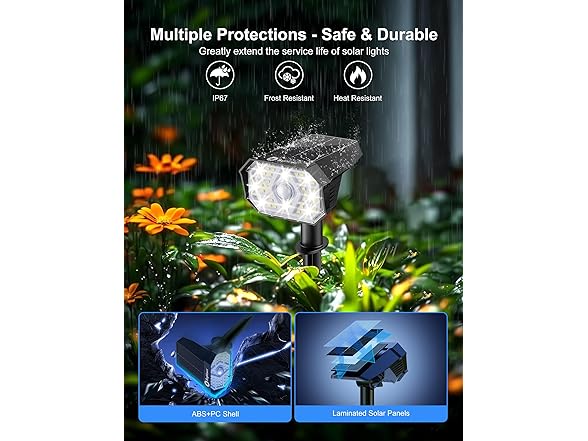 Brightown 4 Pack Solar Motion Lights Outdoor