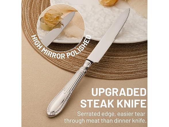 VIVANI Luxury Silverware Flatware Set
