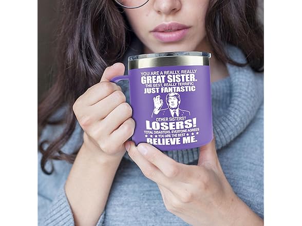 Best Sister Mug, 14 Oz Stainless Steel