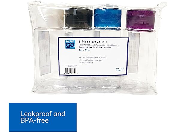 Sprayco Reusable Dispensing Travel Bottles 