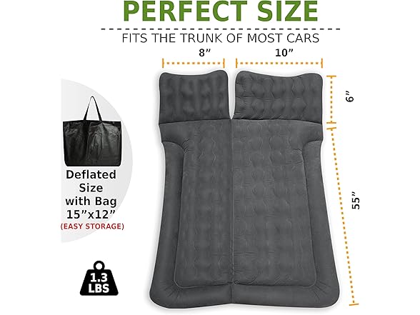 Zone Tech TA0006 Car Trunk Inflatable Air Mattress