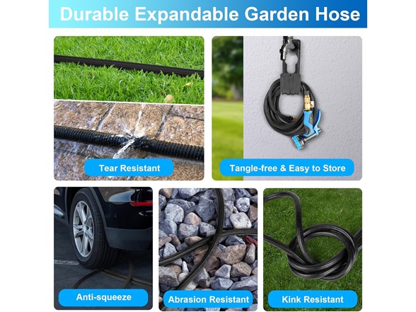 Expandable Garden Hose 25ft w/ 10 Nozzle