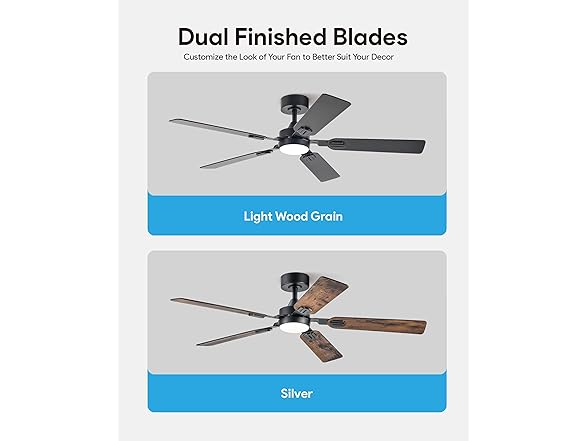 VONLUCE 52" Ceiling Fan with 5 Blades