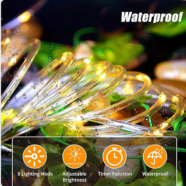 Hakol 1000 LED Outdoor Rope Lights – 53M/174ft Warm White - Gallery 6