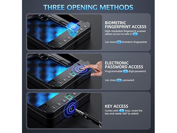 TLITLIING Portable Biometric Gun Safe