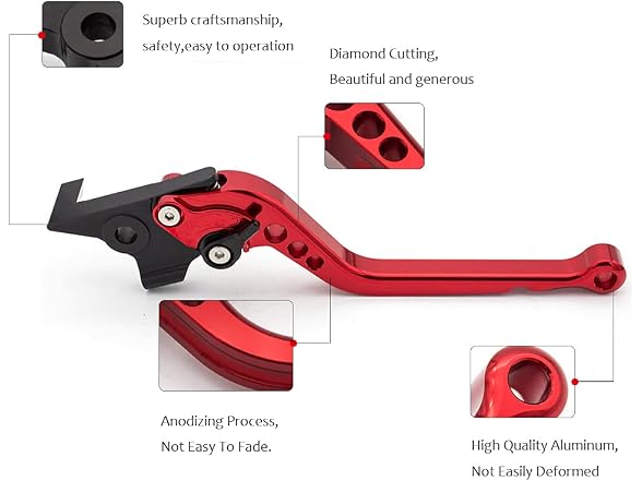 NICEDOLL CNC Clutch Brake Levers for Banshee 0 Red
