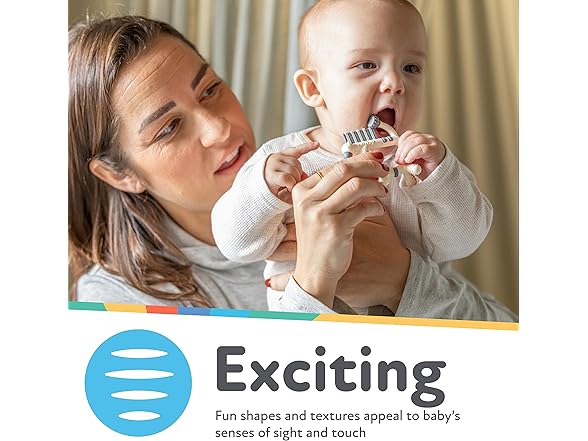 Nuby Geo Zoos Massaging Silicone Teether