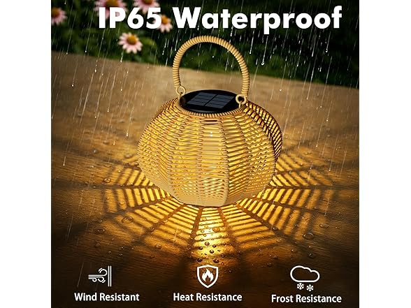 KagoLing Solar Lanterns Outdoor Waterproof, 2PK