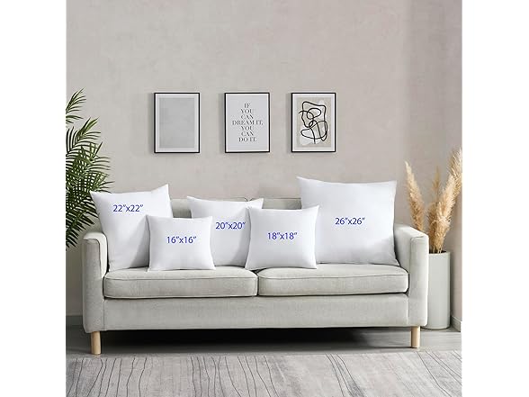Sweet Home Collection 26x26 Pillow Inserts