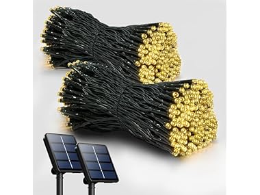$6.5 (2 Pack) 72FT 200 LED Solar String Lights dealfomo