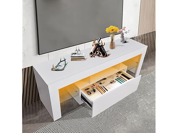 SPOFLYINN Modern LED TV Stand
