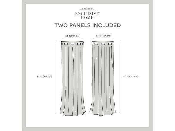 Exclusive Home Loha Linen Grommet Top Curtain Panel Pair