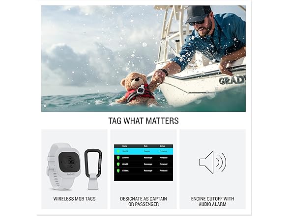 (NEW) Garmin OnBoard Mob Tag, Wireless