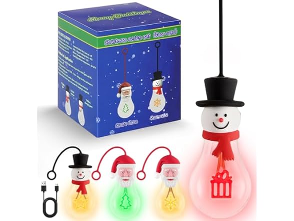 Christmas Light Bulbs, 4 Pack