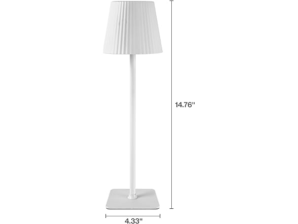 Mikasa 14.8-Inch White Rechargeable LED 