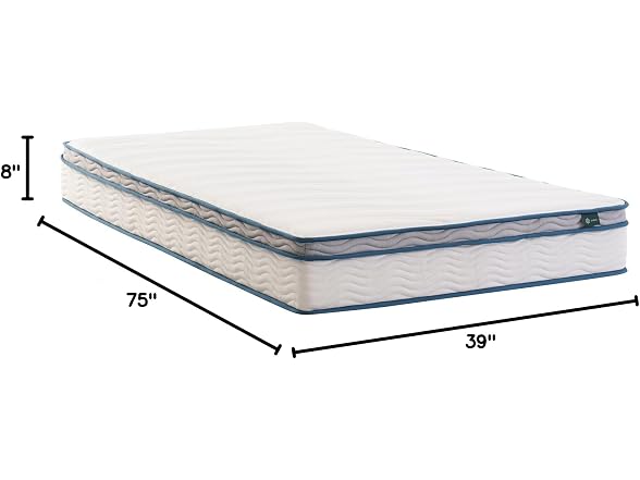 ZINUS 8 Inch Spring Sensation Hybrid Bedroom,