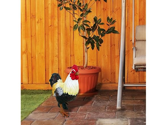 Alpine Rooster Statue 16"