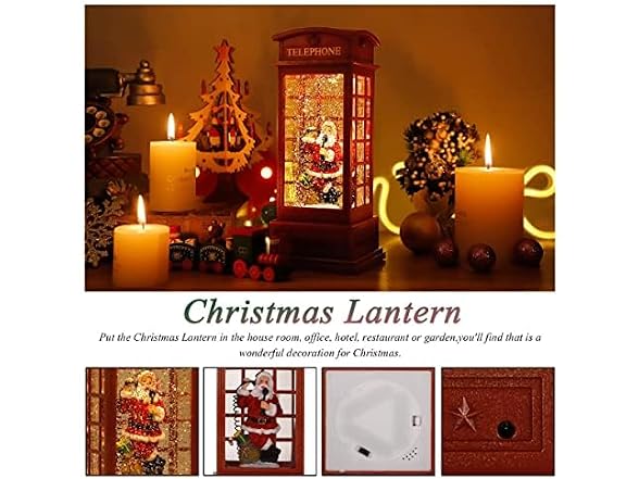 Christmas Snow Globe Lantern Christmas D