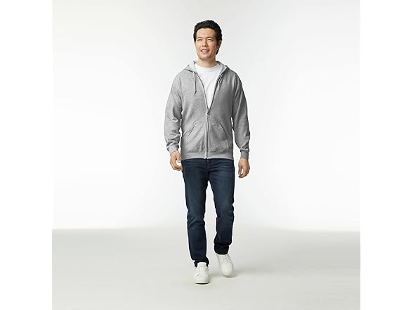 Gildan Zip Hoodie L Grey