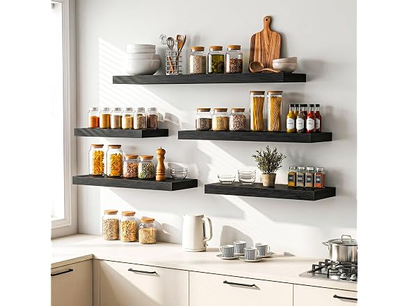 Floating Shelves 23.6" W x 9.3" D Black