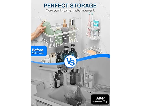 Cobbe Adhesive Shower Caddy 5-Pack