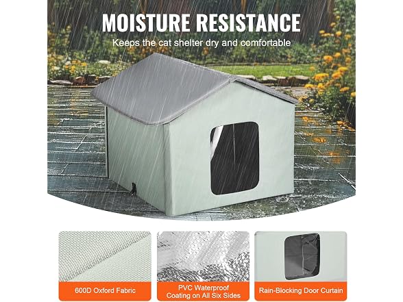 VEVOR Heated Cat House