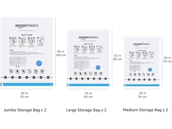 Amazon Basics Multiple Vacuum Compression Bags