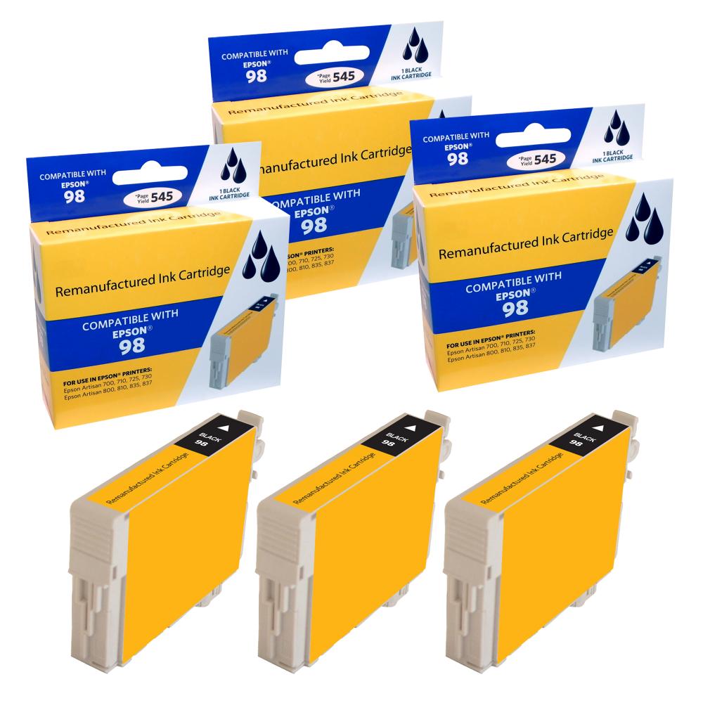 Compatible Epson 98 Black Ink Cartridge (3 Pack) - Gallery 2