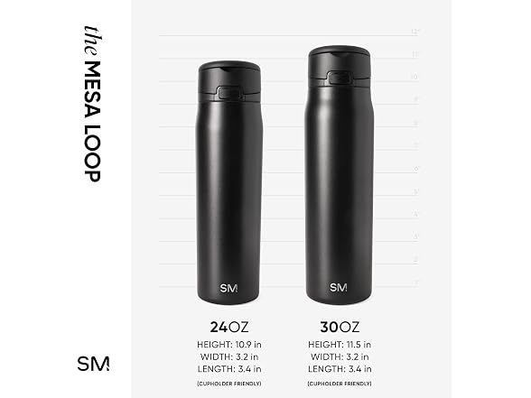Simple Modern Christmas Water Bottle with Straw & Handle | 24oz | Trees