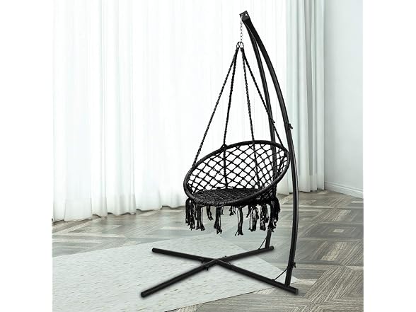LAZZO C-Type Hammock Chair Stand,Steel Rack Stand