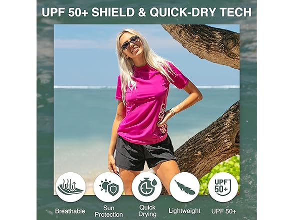Kanu Surf Women's Breeze Purple Rashguard (L)
