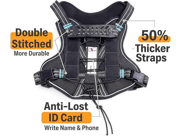 yimeis 3-in-1 Dog Vest Harness Leash