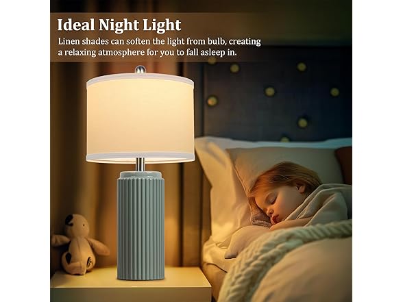 TOBUSA Modern Ceramic Table Lamps