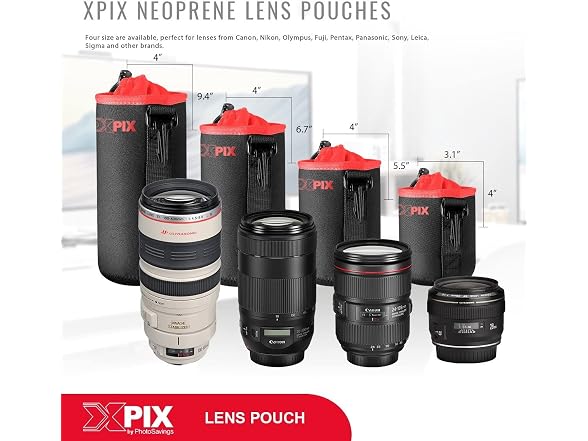 XPIX Large Neoprene Pouch Bag for DSLR