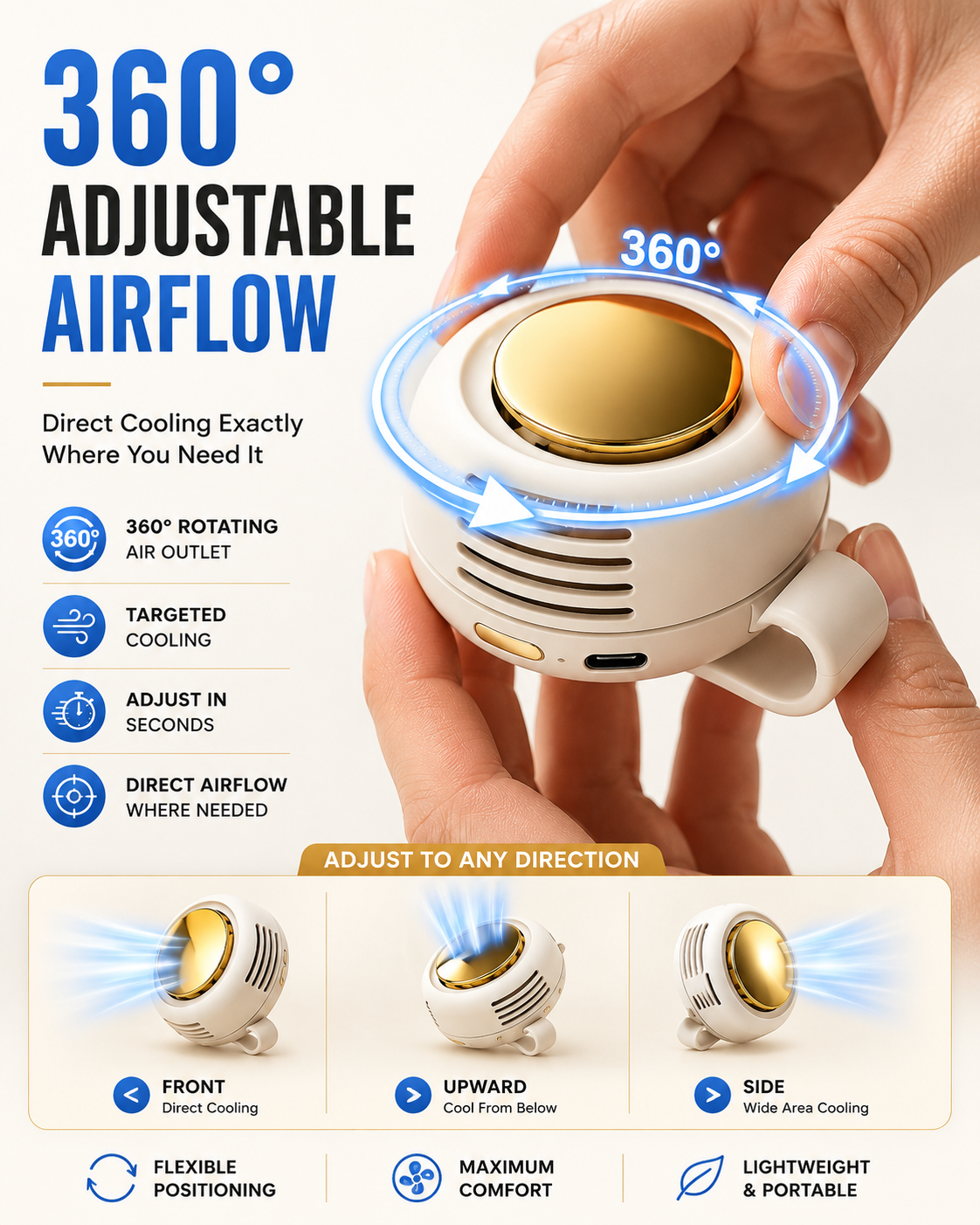 Portable Waist Fan Hands-Free - Gallery 8