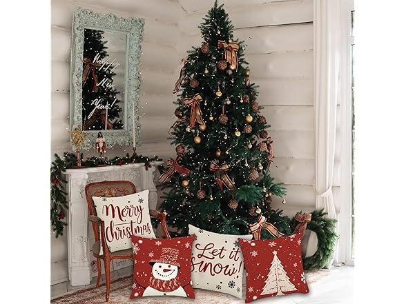 AgQrDkrc Christmas Pillow Covers 18x18