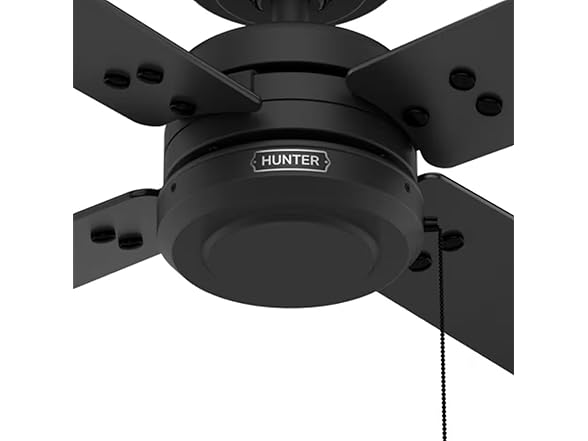 Hunter Ceiling Fan 52 inch Matte Black, Pull Chain