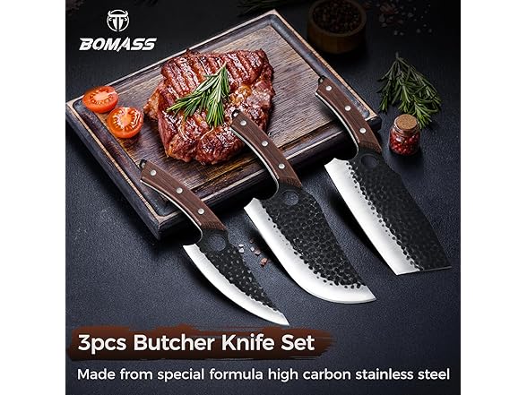Meat Cleaver Butcher Knife Set