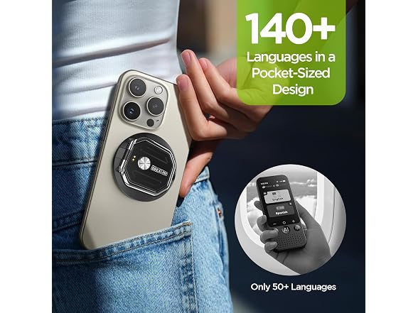 BrexLink 3-in-1 AI Translator Recorder, Language