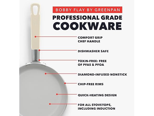 GreenPan x Bobby Flay 8" Nonstick Skillet