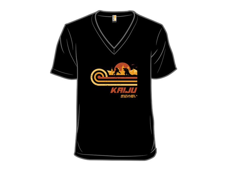 Retro Vintage Kaiju Battle