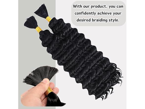 Deep Wave Bulk Hair For Braiding Hair