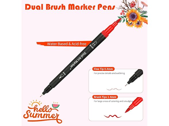 72 Markers For Adult Coloring Books