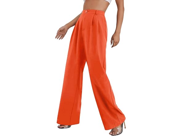SweatyRocks Women (L) Casual Wide Leg High Pants