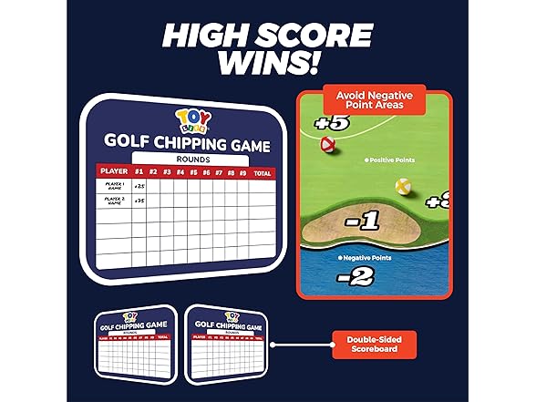 Golf Chipping Game Set w/ Mat & Balls