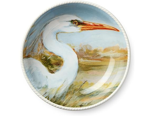 Coastal Birds 9-Inch SOUP/CEREAL BOWLS SETof 4