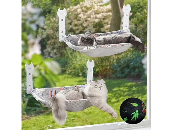 2-Pack Large Cat Window Perch