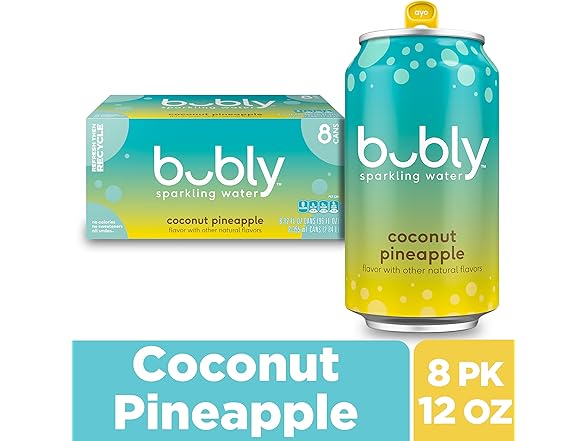 bubly Sparkling Water, Coconut Pineapple