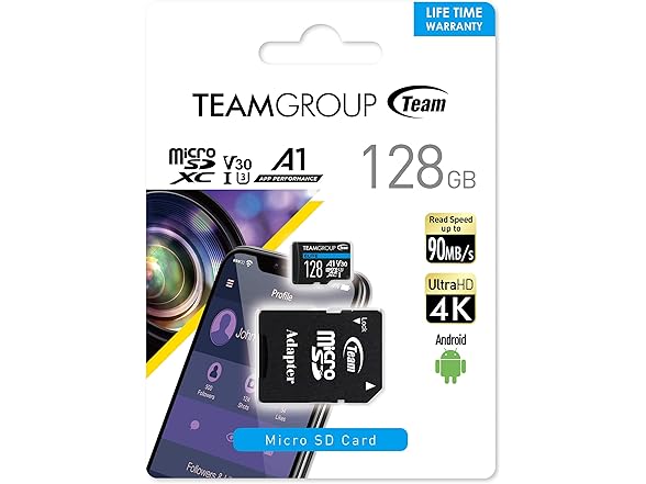 TEAMGROUP Elite A1 128GB Micro SDXC Card