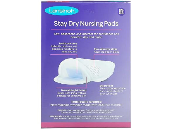 Lansinoh Stay Dry Nursing Pads, 60 Pads